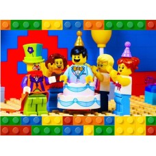 155327Z foaie de zahar Lego aniversare 29x20cm